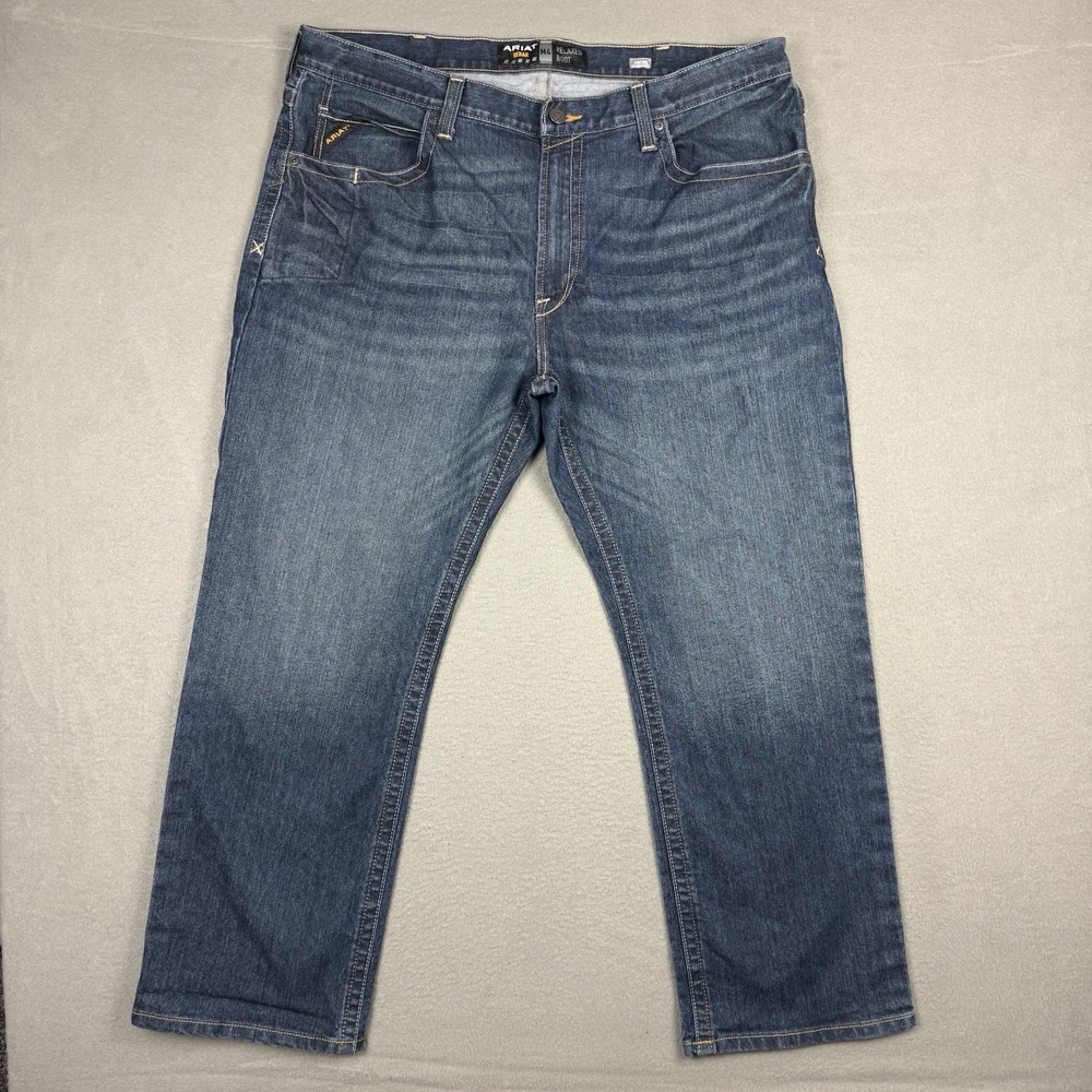Ariat Rebar M4 Relaxed Boot Jeans Mens 40x30 Blue Work Western Denim Pants